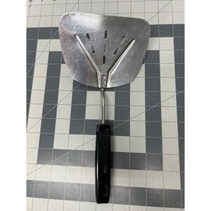 Vintage Foley Wide Spatula Turner Black Handle Stainless Steel Slotted Flexible